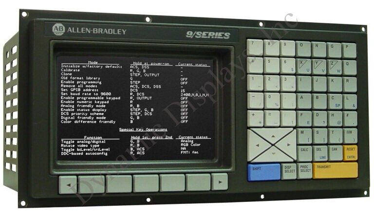 Allen Bradley 9 Series Control 8520-CRTM1 and 8520-MOP7 9" monochrome CRT Monitor Replacement.