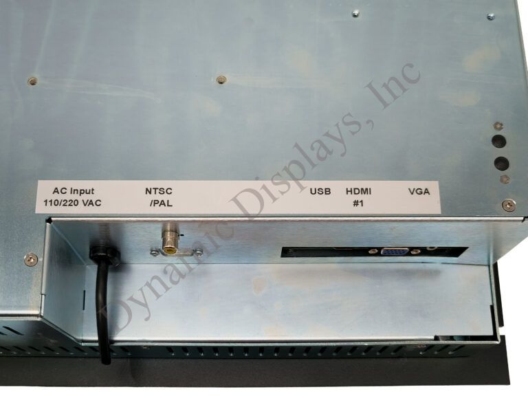 VESA-standard VGA analog and Digital HDMI and RCA-Jack NTSC and PAL video connections