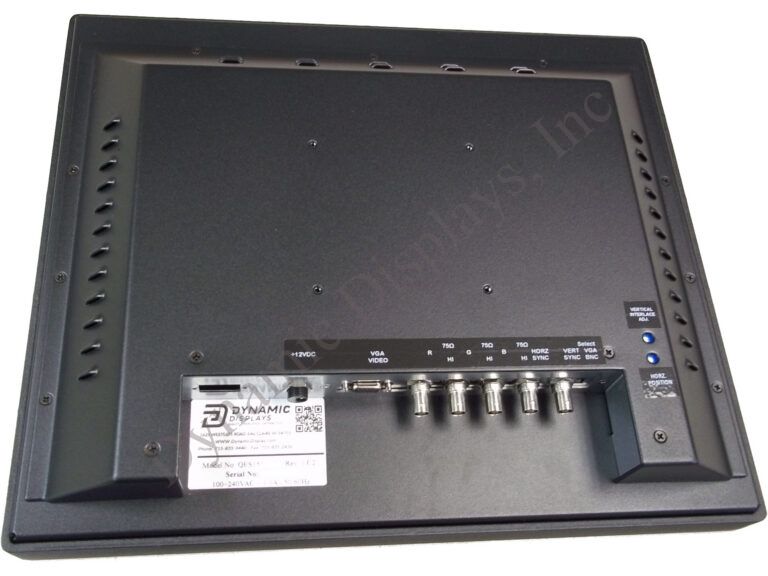 QES1519-039 19-inch tabletop LCD with VGA and 3,4,5-wire BNC video inputs